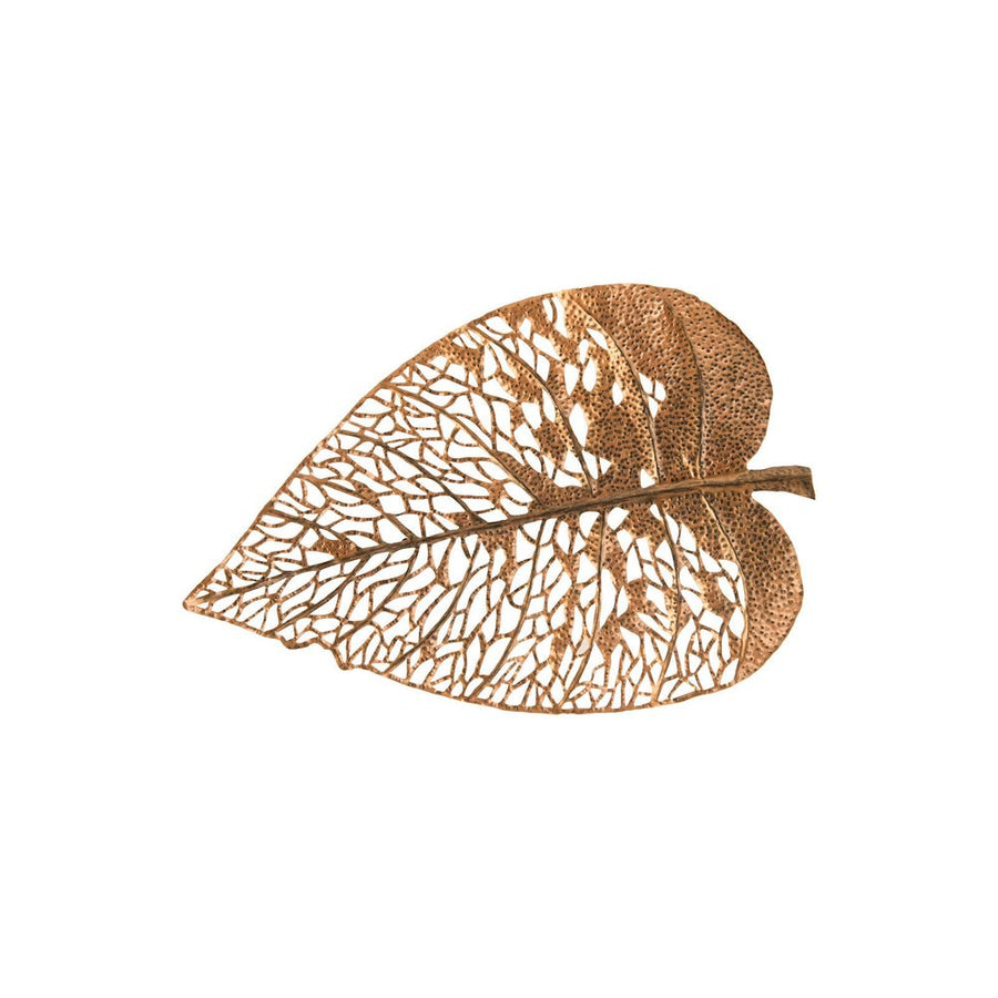 Wall Decor Lineos Leaf Wall Art, Copper, LG