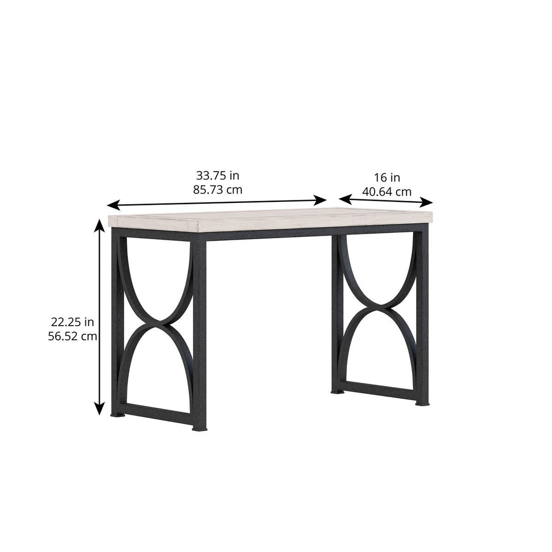 Alcove Metal End Table - White