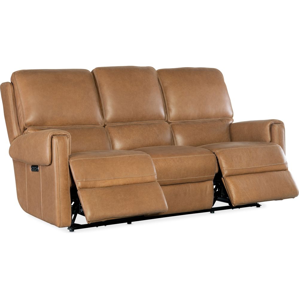 Sofas: Recliners Somers Sofa with Power Recline & Power Headrest - Brown