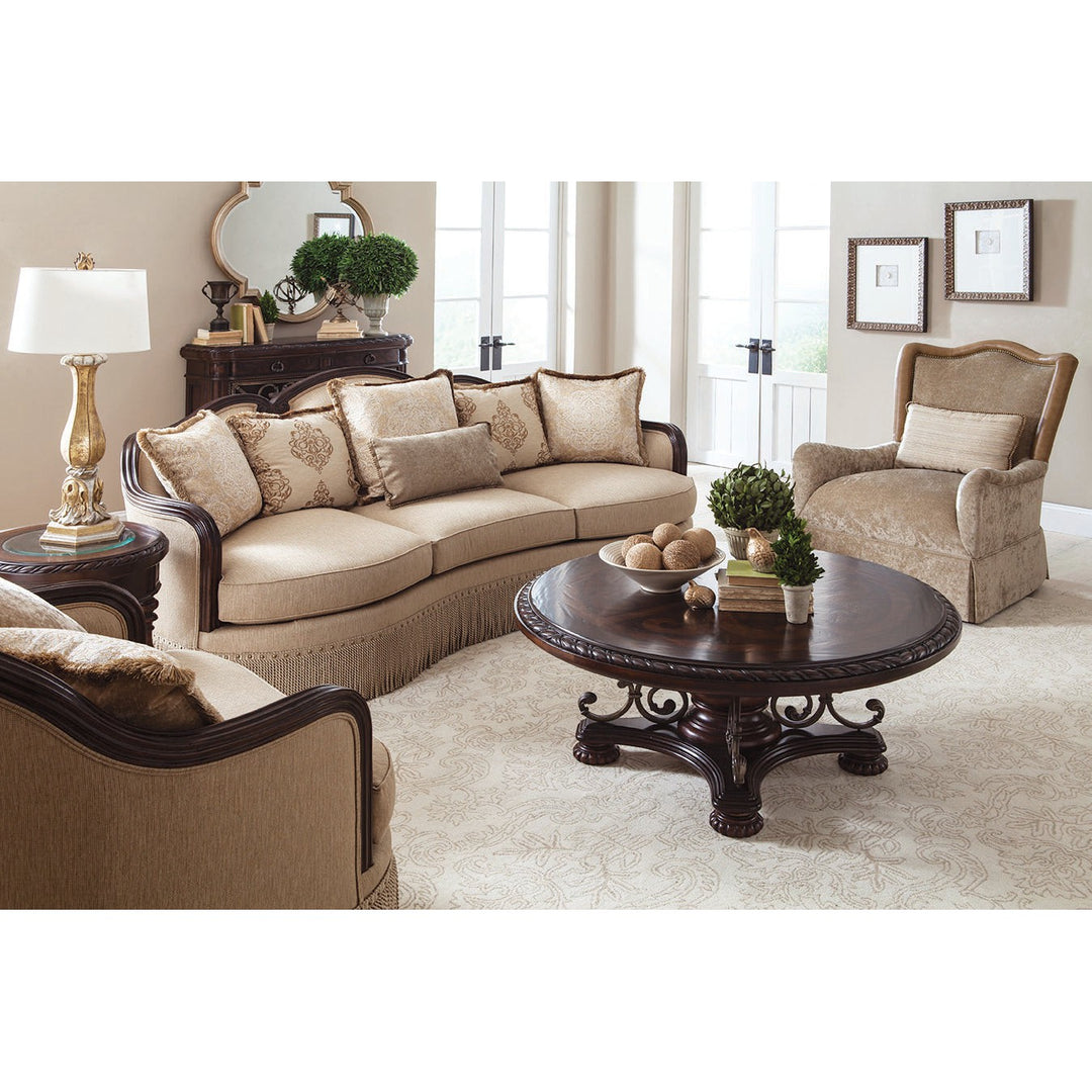 Giovanna Golden Quartz Sofa - Brown, Beige