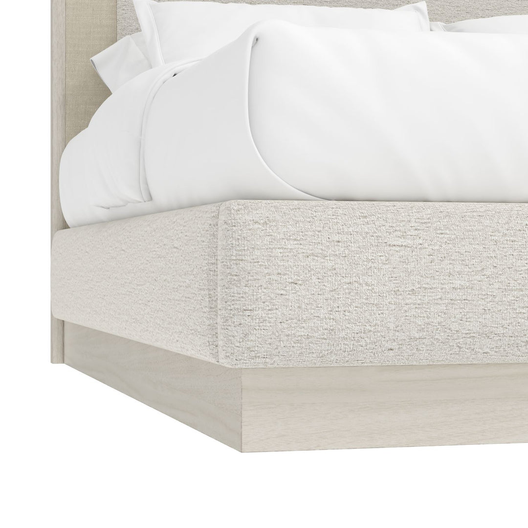 Cotiere Queen Upholstered Panel Bed — Linen