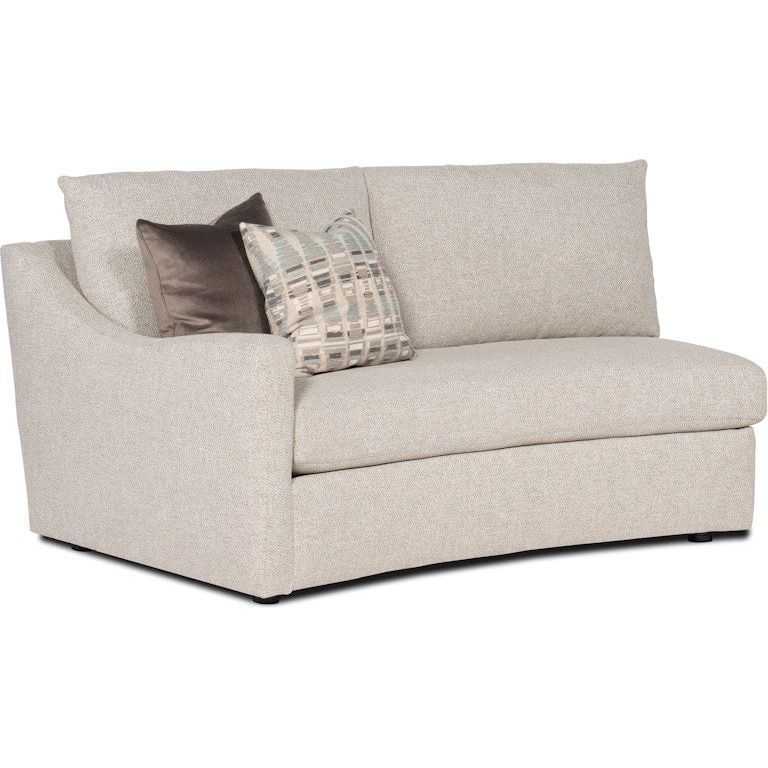 Dimitri Curved Sectional with Bumper Chaise