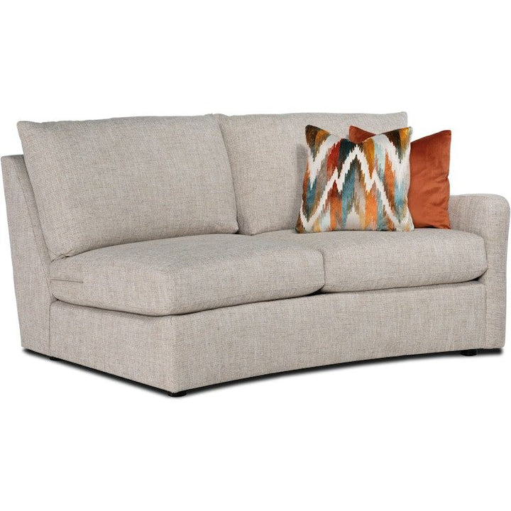 Dimitri Curved Sectional with Bumper Chaise