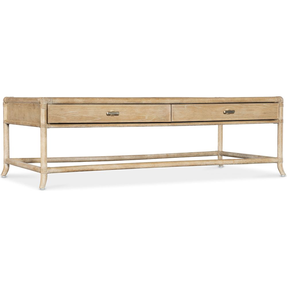 Coffee Tables Retreat Pole Rattan Cocktail Table - Light Wood