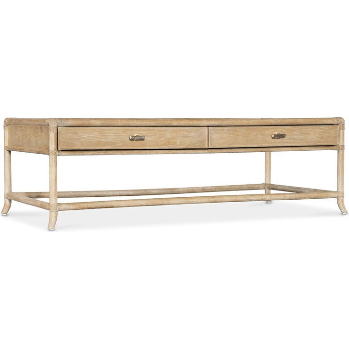 Coffee Tables Retreat Pole Rattan Cocktail Table - Light Wood