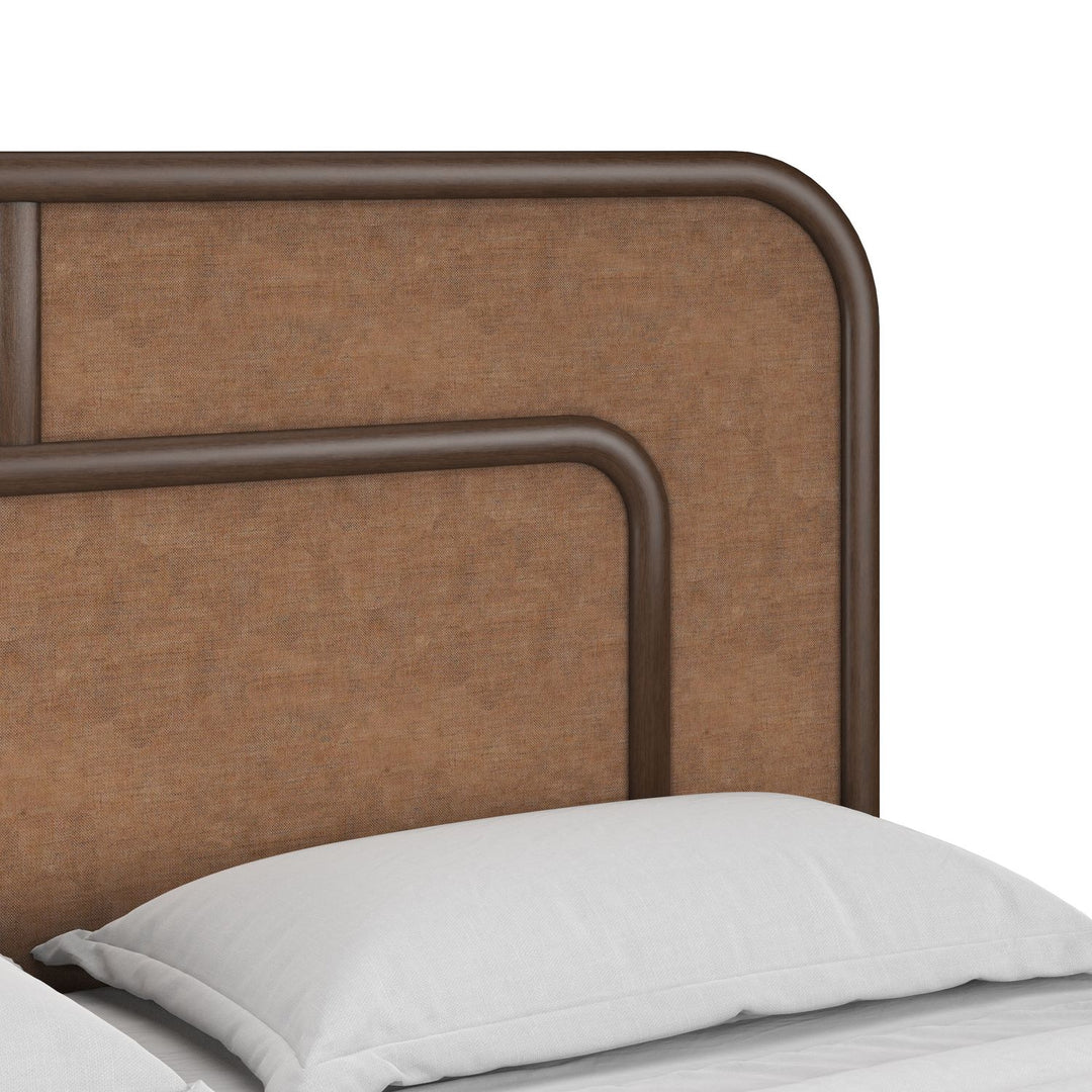 Verge King Woven Bed — Handcrafted Walnut