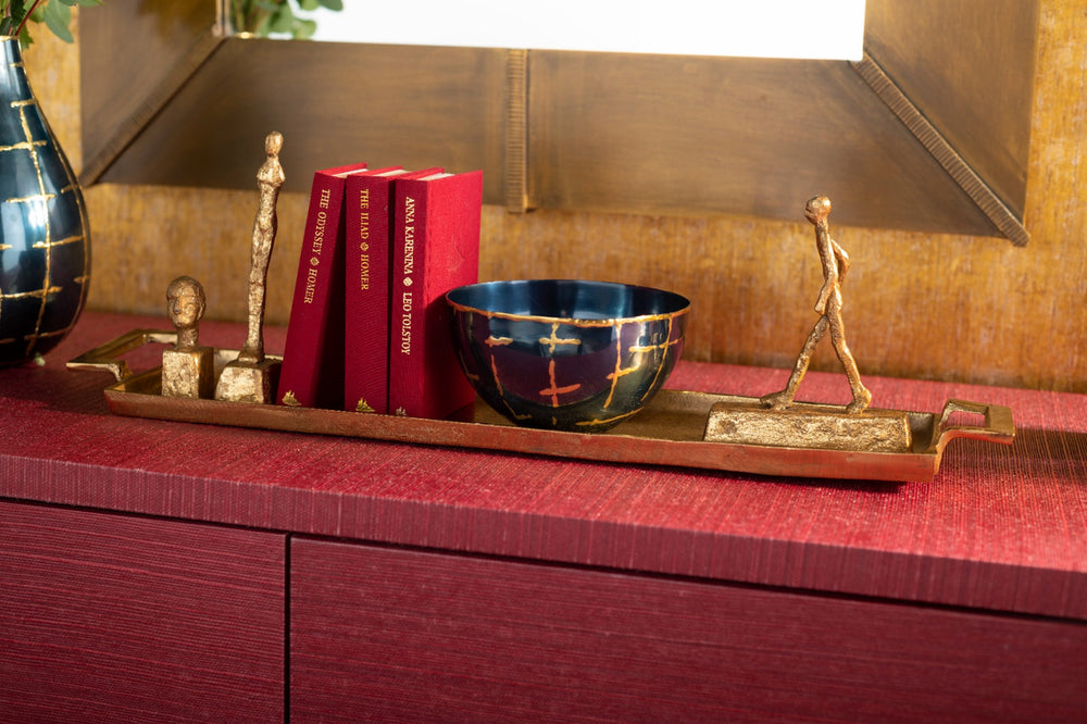 Loom Small Bowl, Anthracite and Brass
