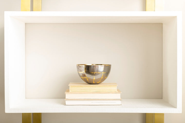 Loom Small Bowl, Silver and Brass