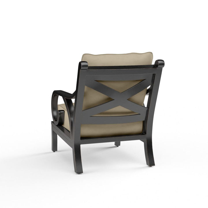 Outdoor Lounge Chairs Monterey Club Chair in Linen Stone w/ Selt Welt