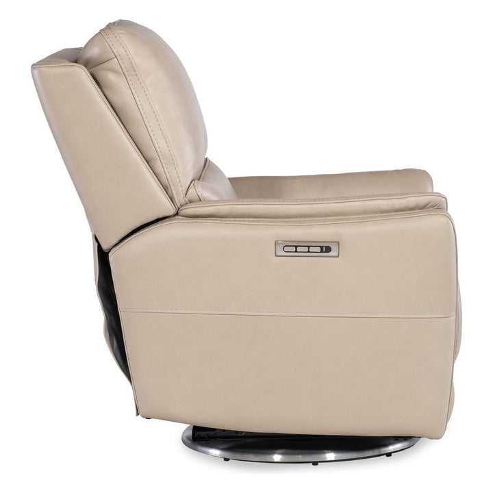 Nocturne Zero Gravity Swivel with Power Headrest & Lumbar - Beige