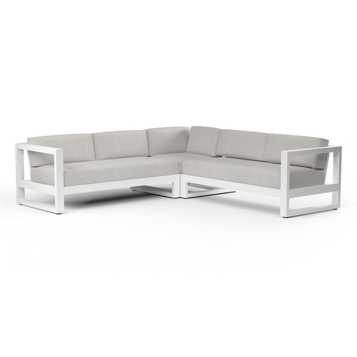 Outdoor Sofas and Sectionals Newport Sectional in Cast Silver, No Welt