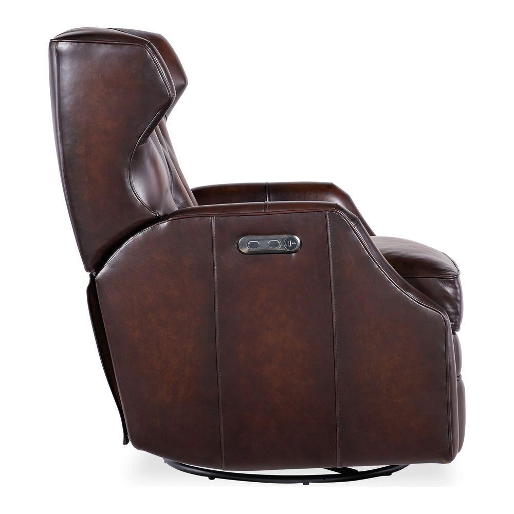 Seraphine Power Swivel Glider Recliner - Dark Brown