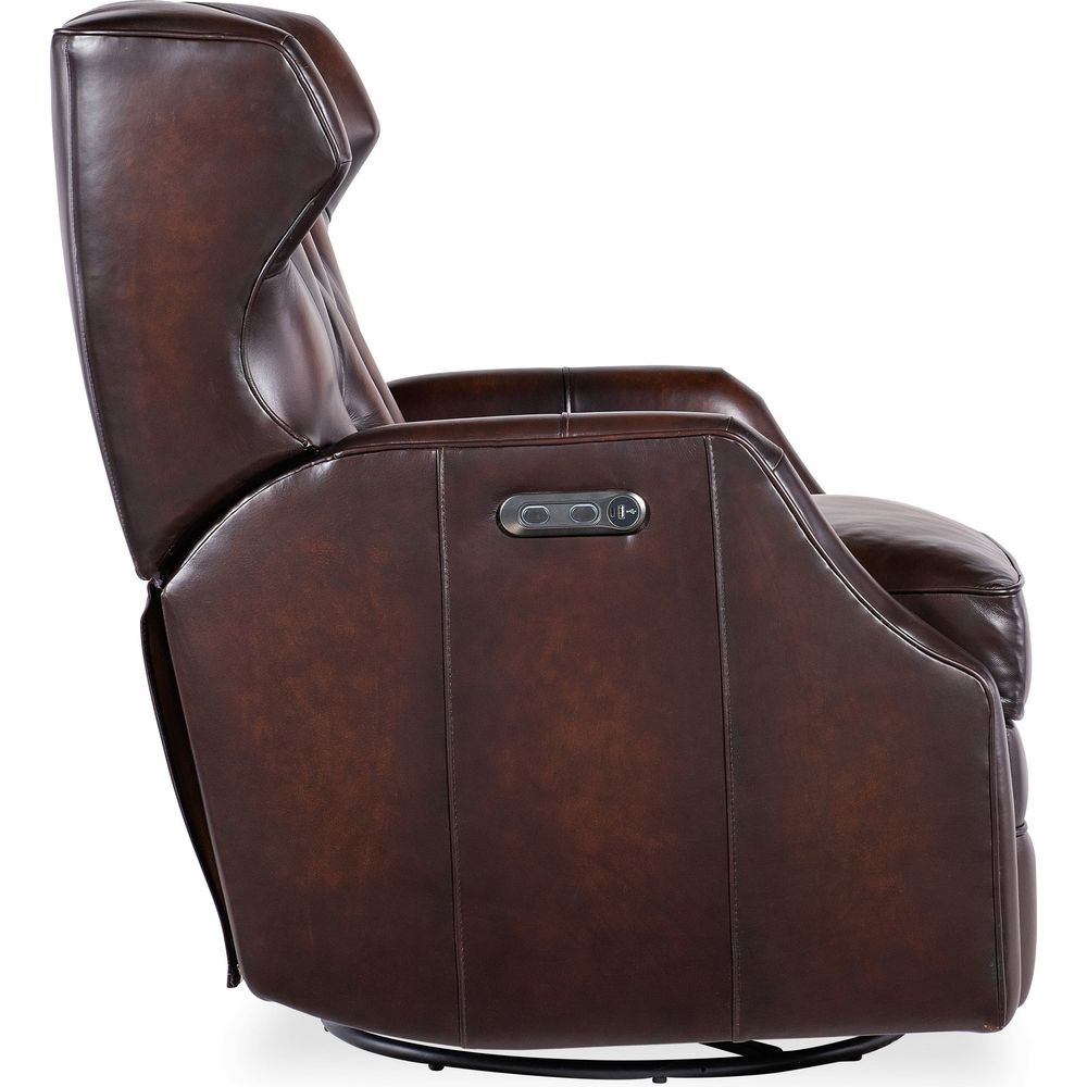 Henderson Power Swivel Glider Recliner - Dark Brown