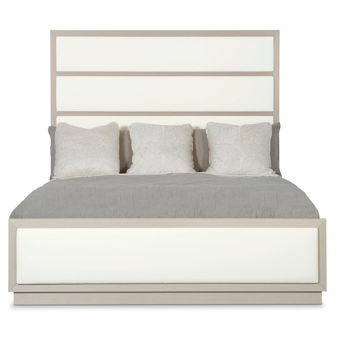 Axiom King Panel Bed with Inset Upholstered Panels