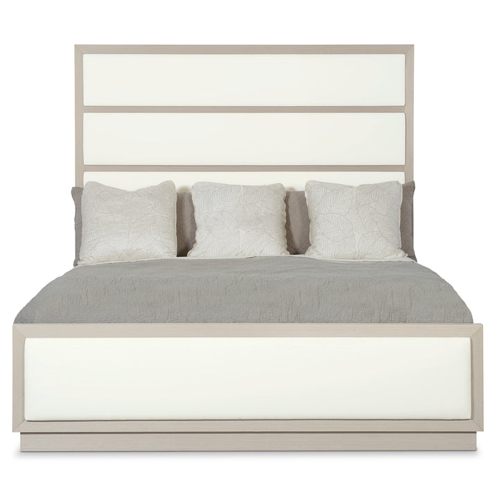 Axiom King Panel Bed with Inset Upholstered Panels
