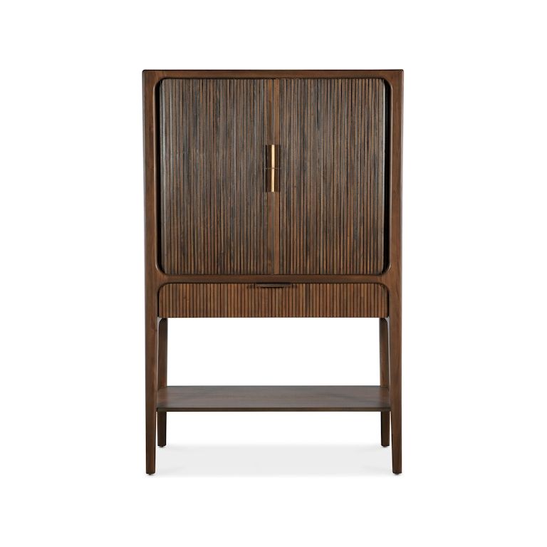 Cabinets & Curios Milo Ribbed Cadenza Cabinet - Chestnut