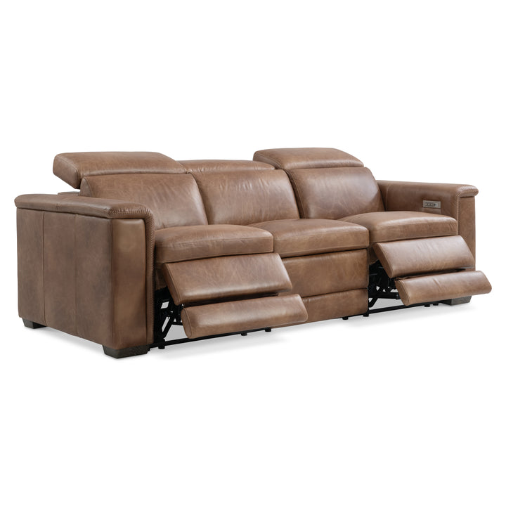 Lioni Leather Power Motion Sofa Recliner