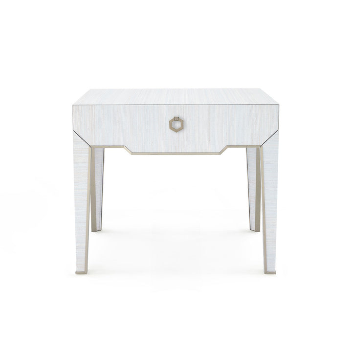Madeline 1-Drawer Side Table, Platinum Shimmer