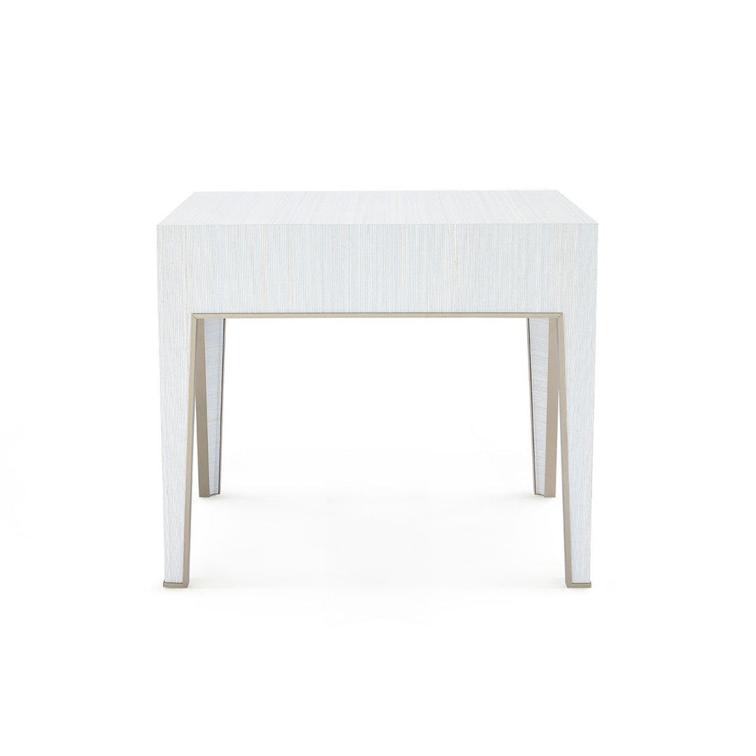 Madeline 1-Drawer Side Table, Platinum Shimmer