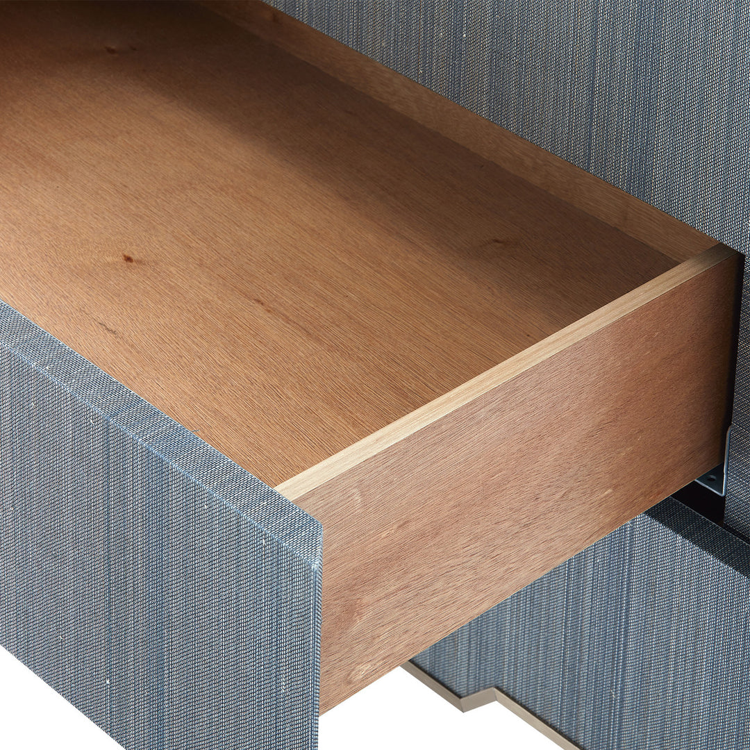 Madeline 3-Drawer Side Table, Colonial Blue Shimmer