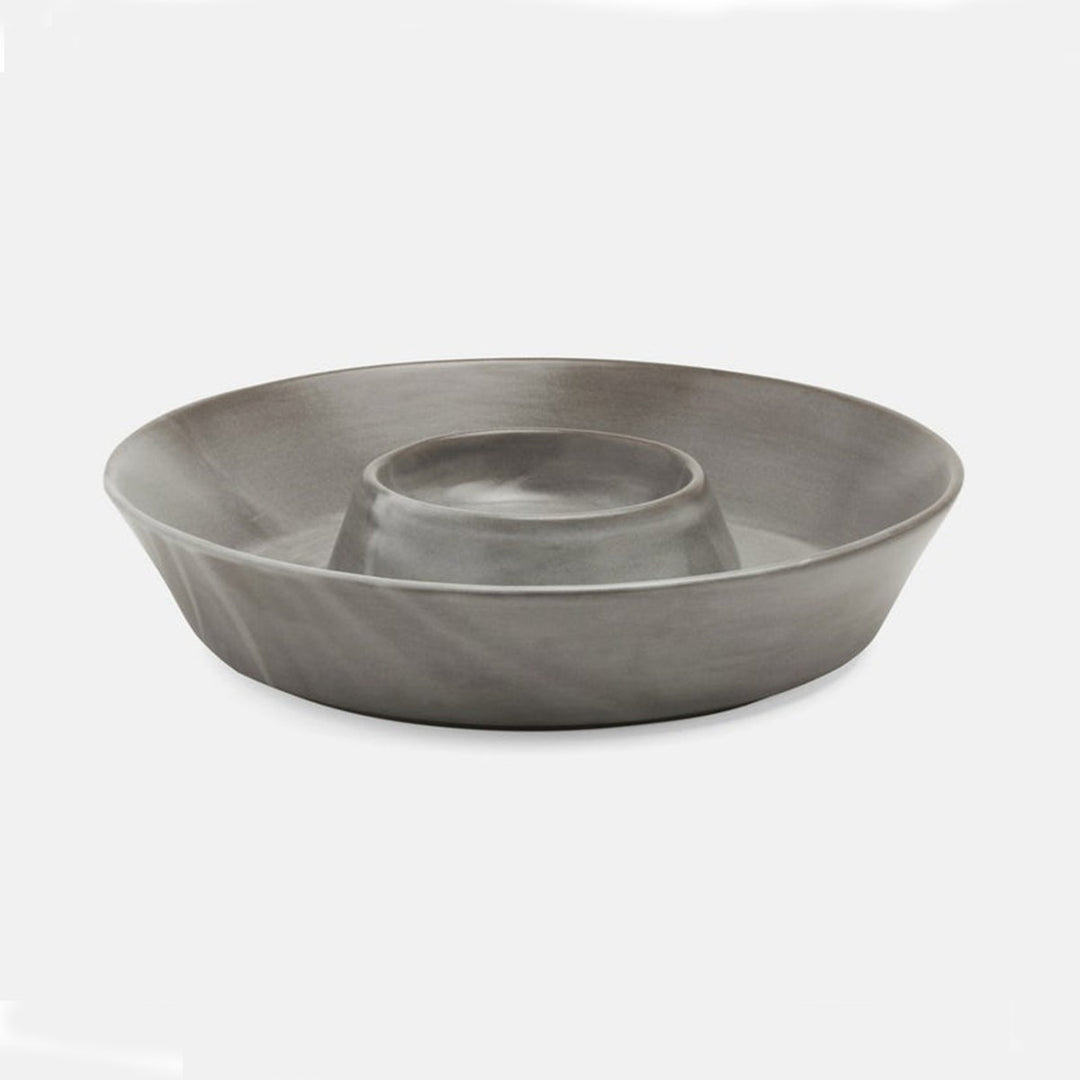 Marcus Cement Glaze Chip And Dip Bowl Stoneware
