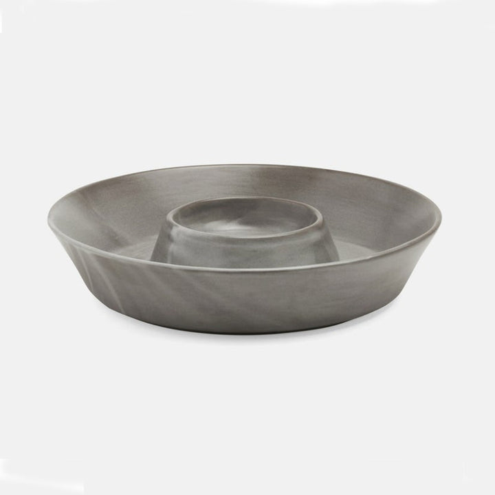 Marcus Cement Glaze Chip And Dip Bowl Stoneware
