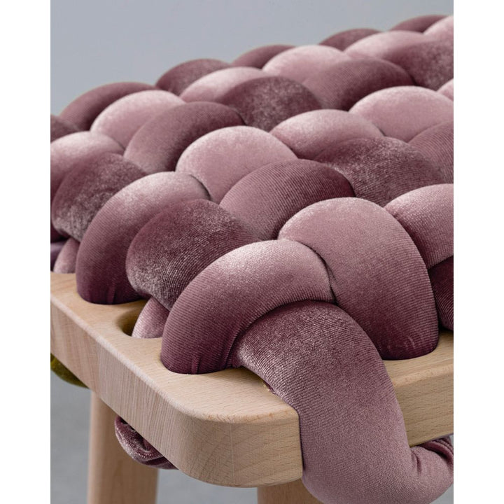 Stools & Ottomans Mauve Velvet Woven Stool