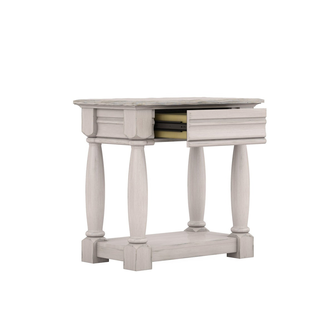 Alcove Night Table - White