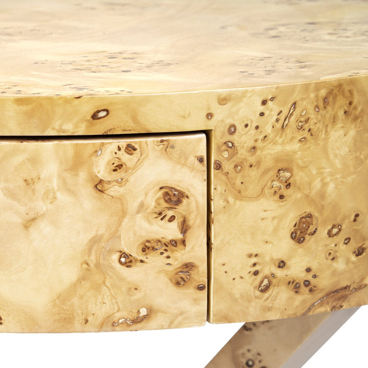Modena 1-Drawer Side Table, Burl