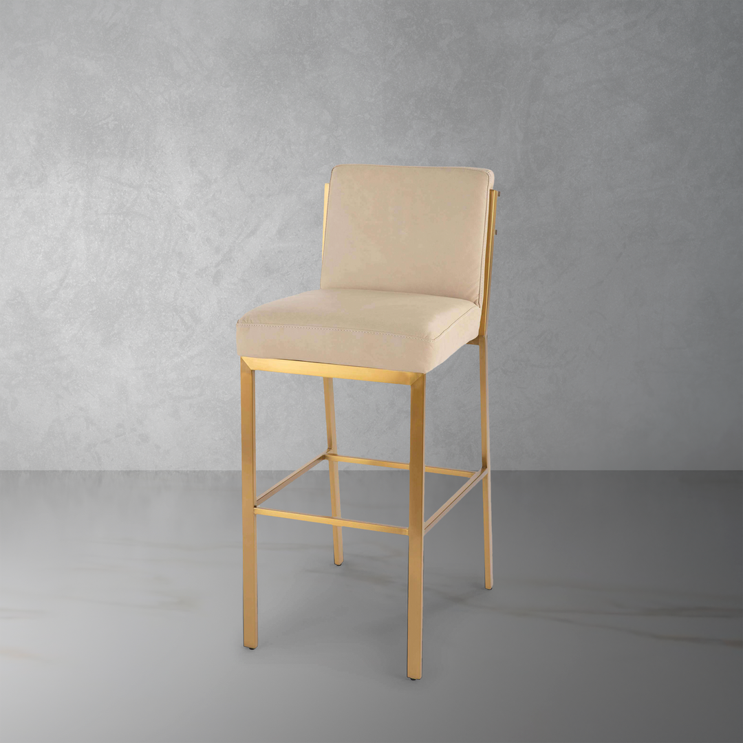 Chantal Leather Bar Stool - Cappuccino-Regina Andrew Design-STOCKR-RAD-32-1127-Bar Stools-1-France and Son