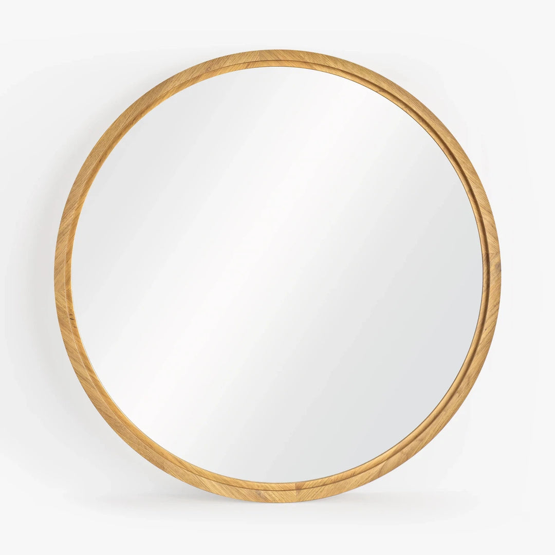 Buddy Round Mirror - Natural Oak