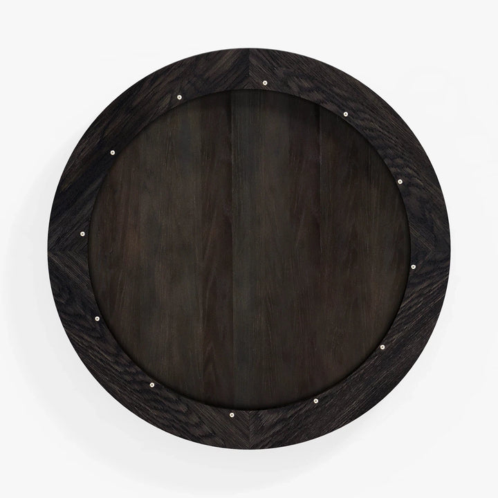 Buddy Round Mirror - Charcoal Oak