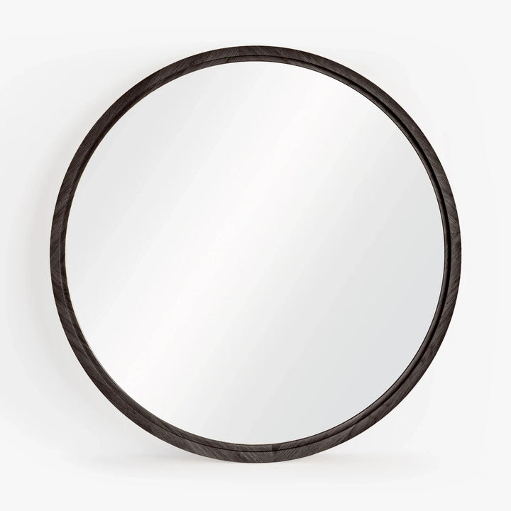 Buddy Round Mirror - Charcoal Oak