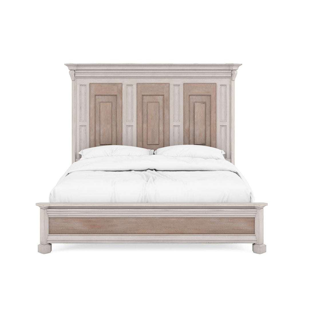 Alcove Queen Panel Bed - Brown, White