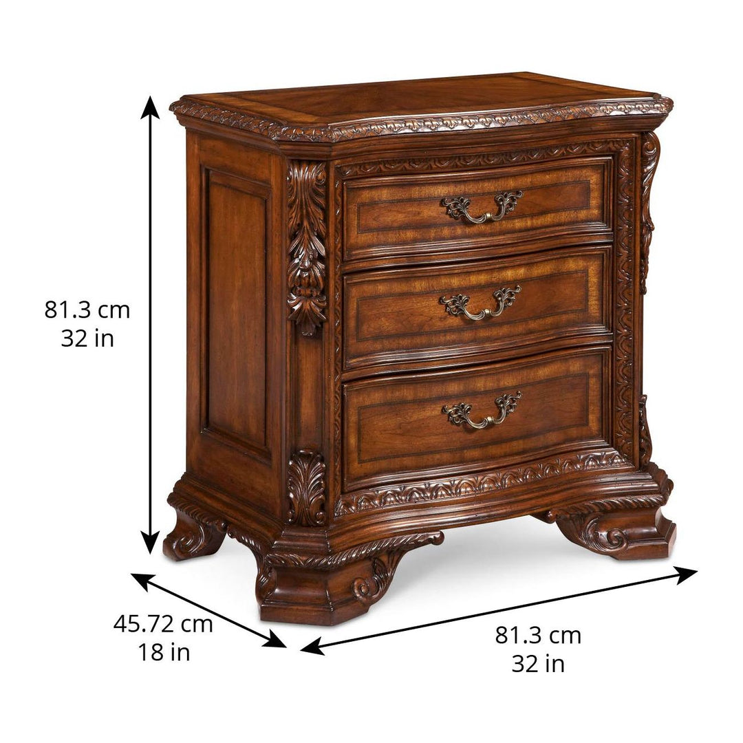 Old World Bedside Chest - Brown