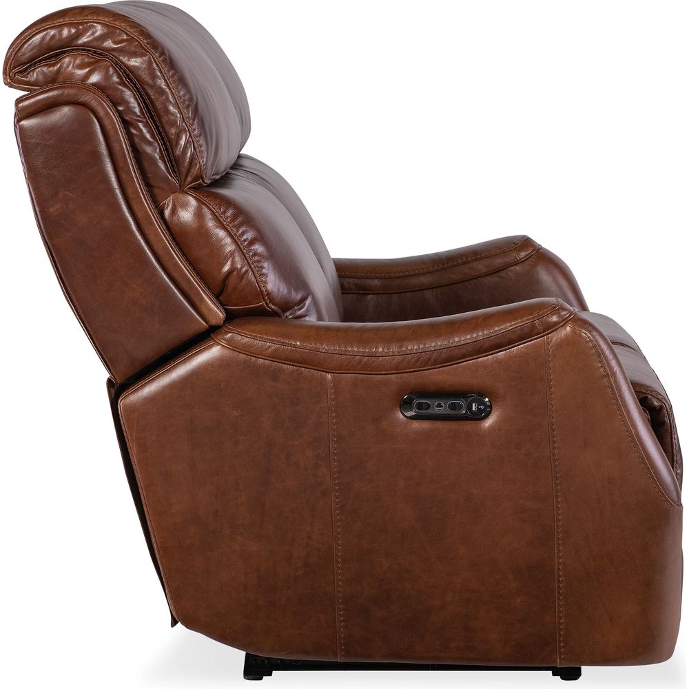 Harlan Zero Gravity Loveseat with Power Recline & Power Headrest - Brown