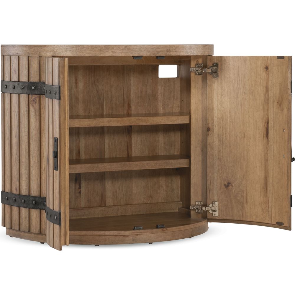 Vineyard Row Demilune Nightstand - Light Wood