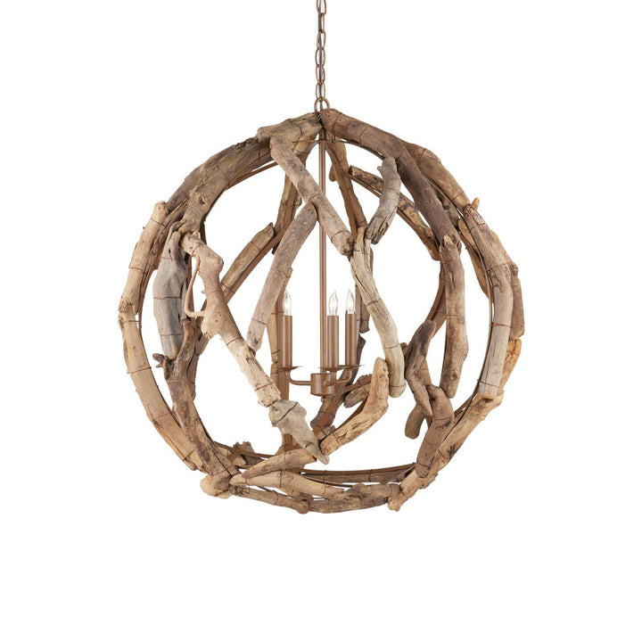 Driftwood Orb Chandelier