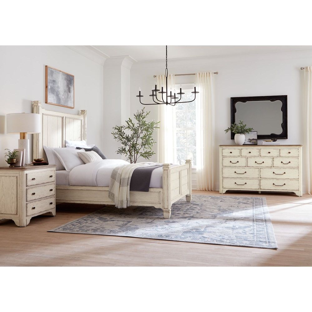 Beds Heritage Queen Panel Bed - Whites/Creams/Beiges