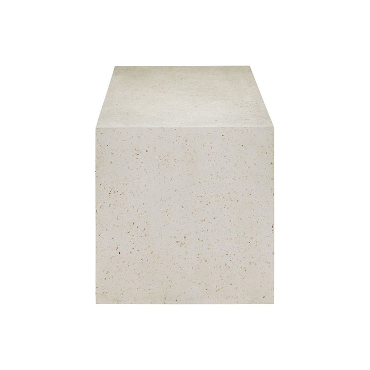 Carson Ivory Terrazzo Bench