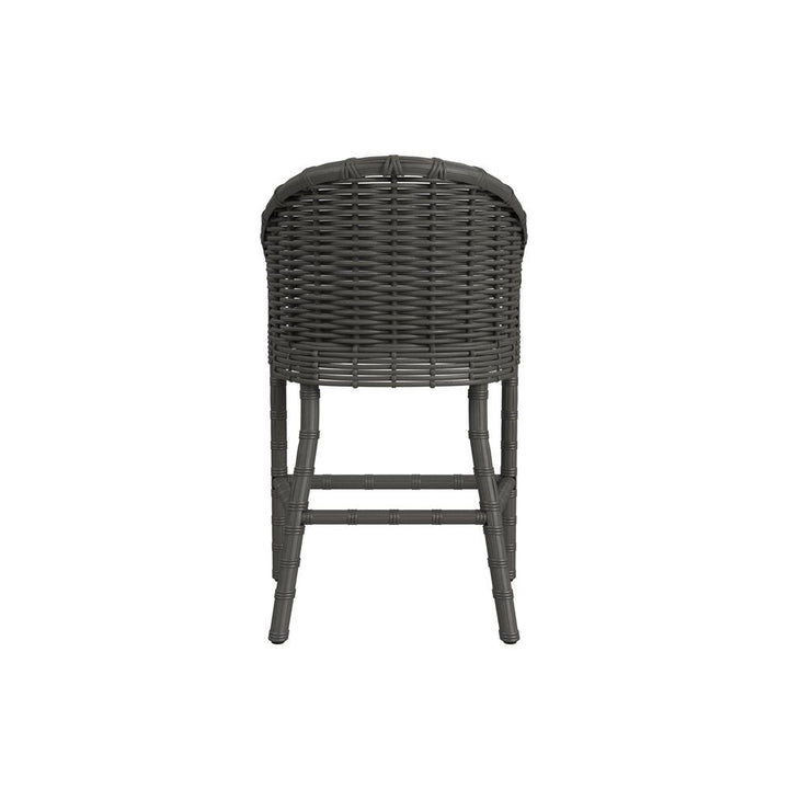 Outdoor Bar Stools Cabo Barstool in Soothe Pearl w/ Flange Welt