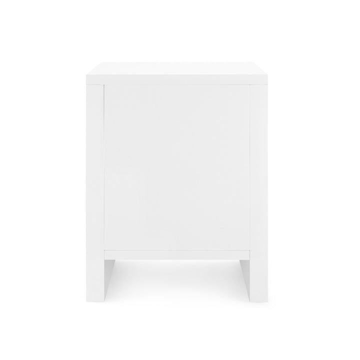Morgan 3-Drawer Side Table, Chiffon White
