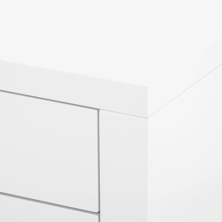 Morgan 3-Drawer Side Table, Chiffon White