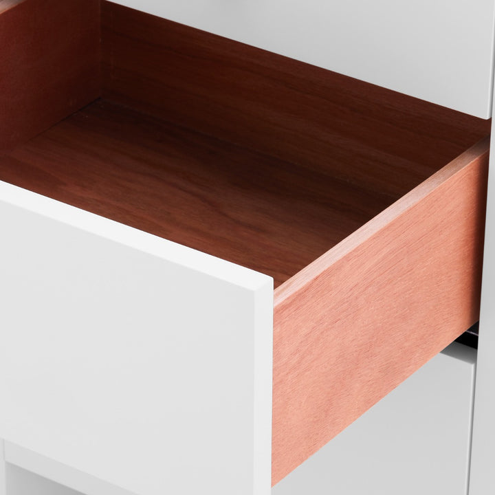 Morgan 3-Drawer Side Table, Chiffon White