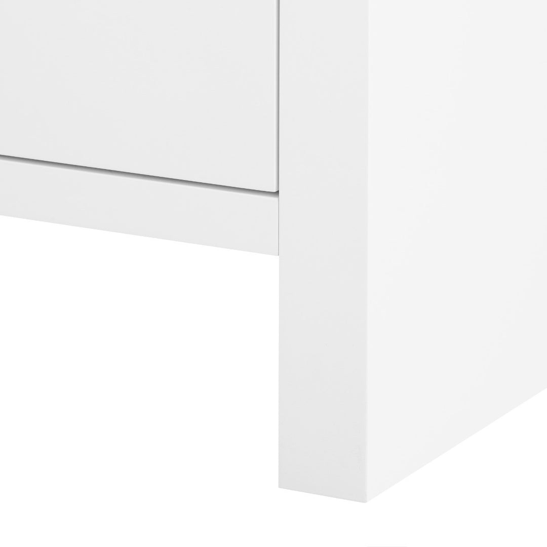 Morgan 3-Drawer Side Table, Chiffon White