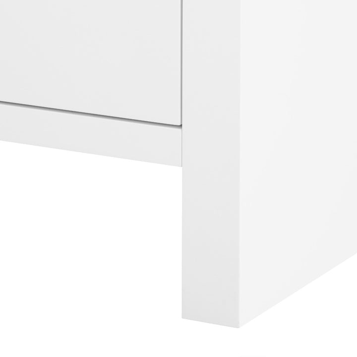 Morgan 3-Drawer Side Table, Chiffon White