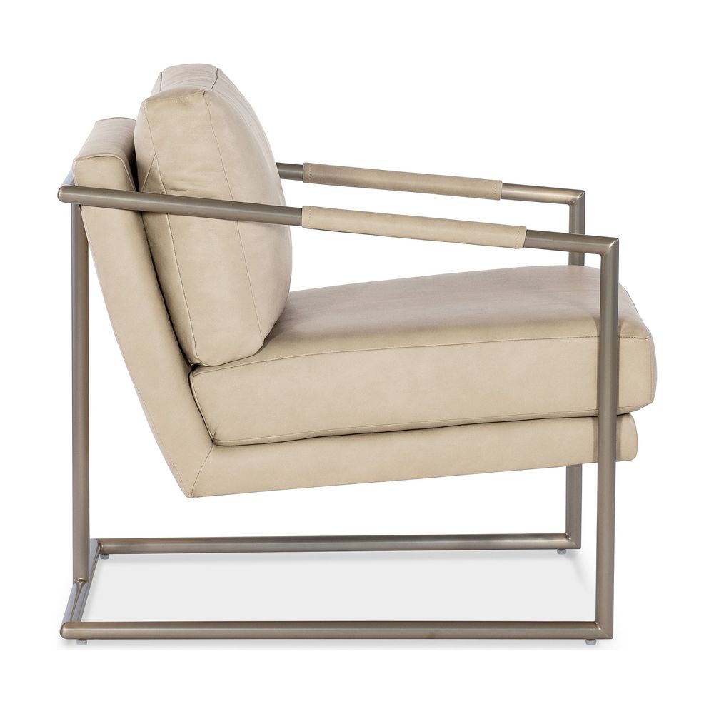 Echo Metal Leather Chair - Beige