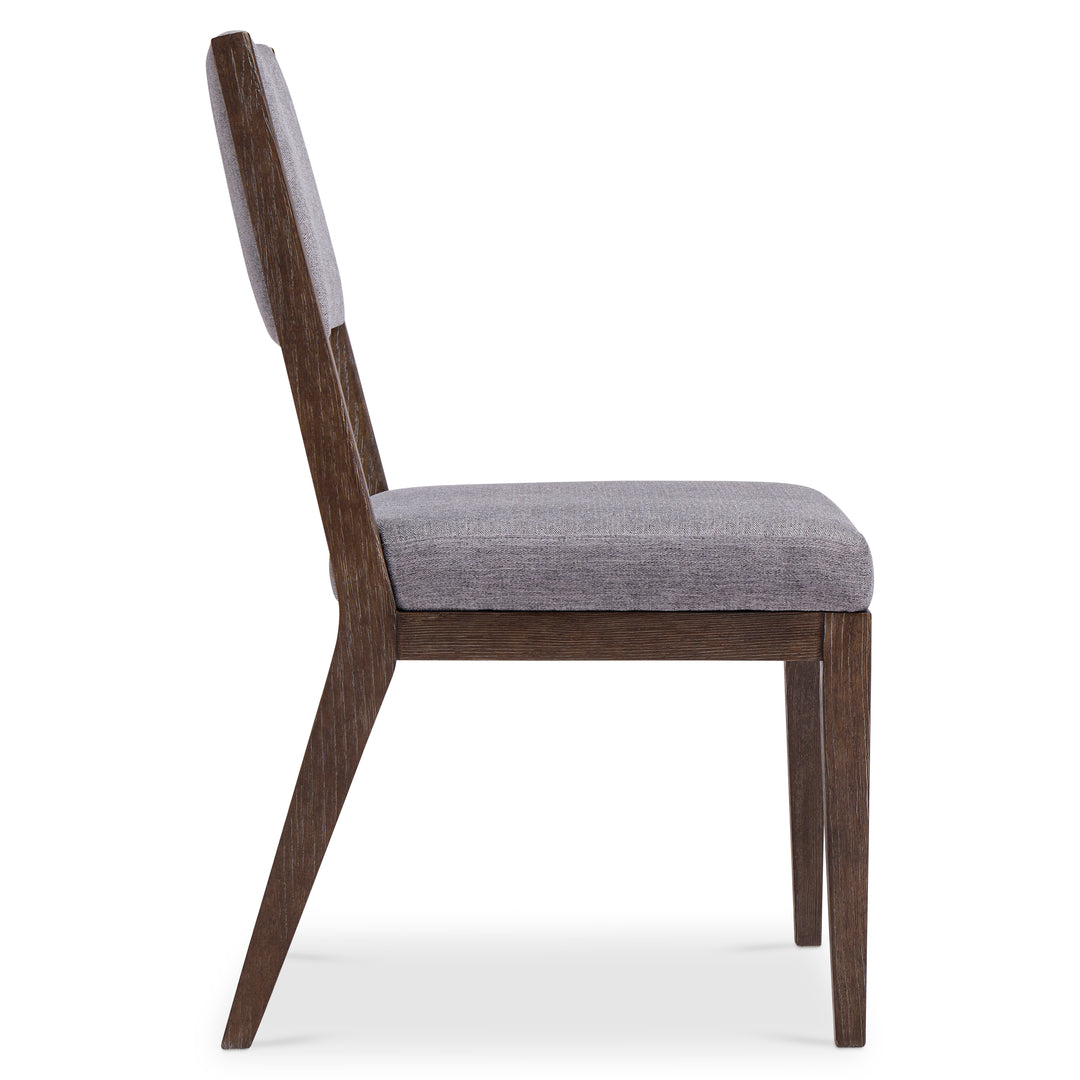 Linea Side Chair in Cerused Charcoal Finish