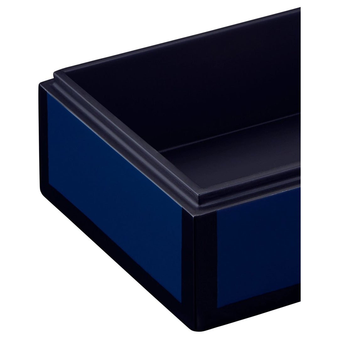 Navy Lacquer Box Set of 2