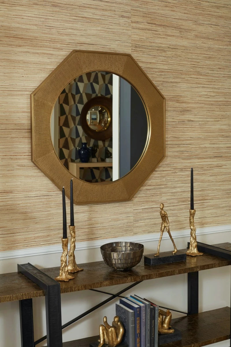 Martina Large Mirror, Antique Brass
